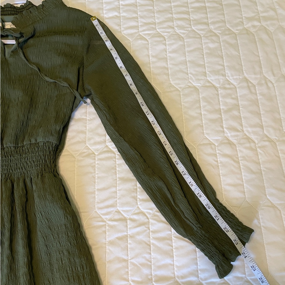 Roolee Olive Green Midi Dress - Picture 5 of 9